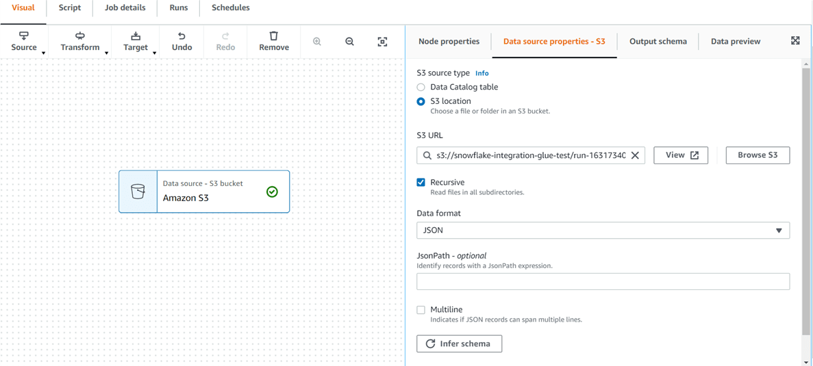 Configuring the data source image